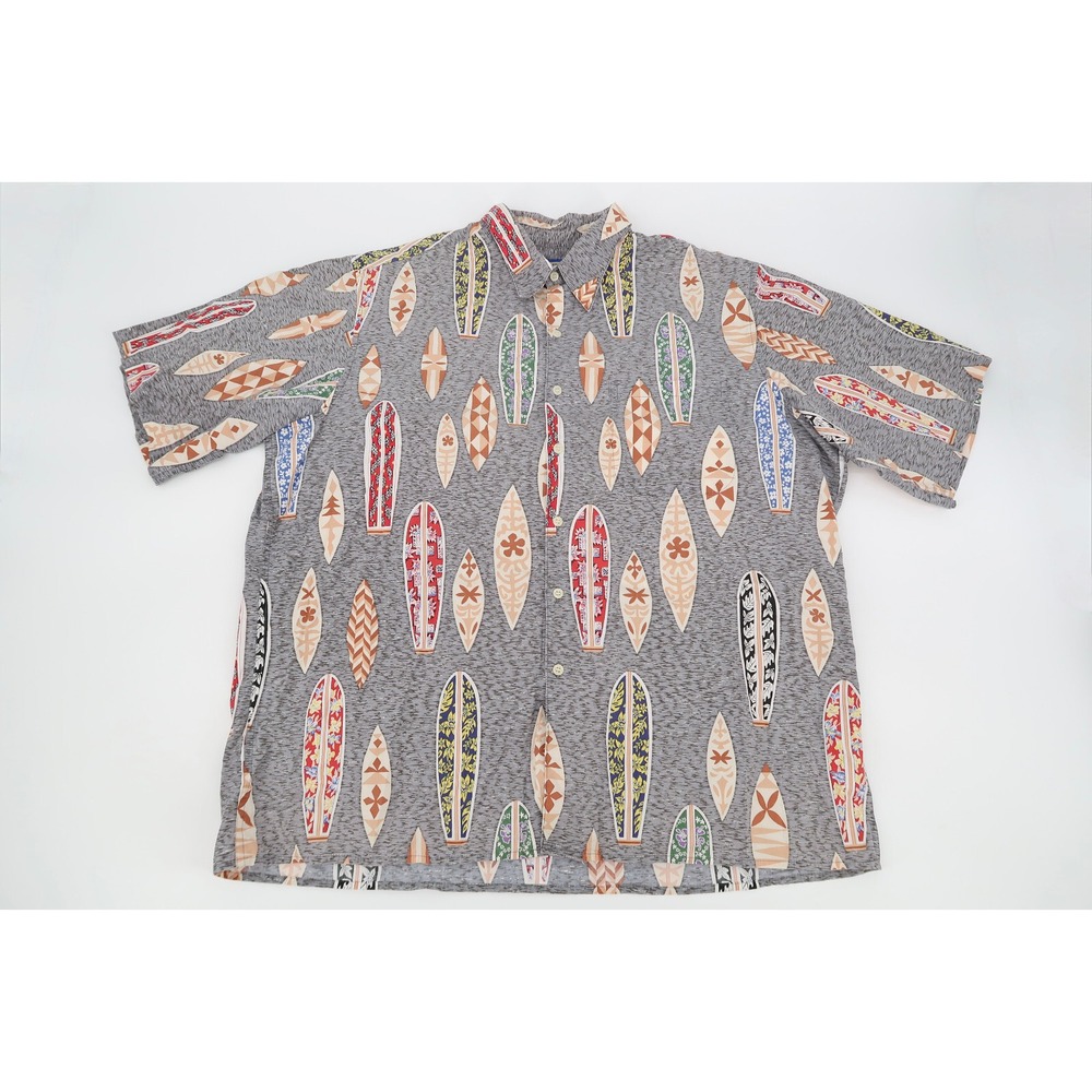 Reyn Spooner Men's XL Phil Edwards Surfboards Hawaiian Aloha Reverse Print Shirt